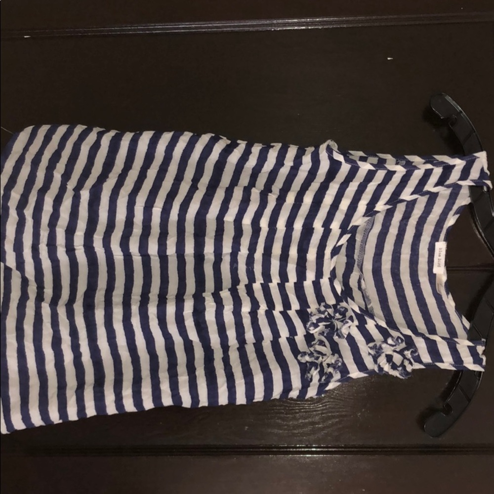 Navy and white stripe tank, Blue Bird, size Small
